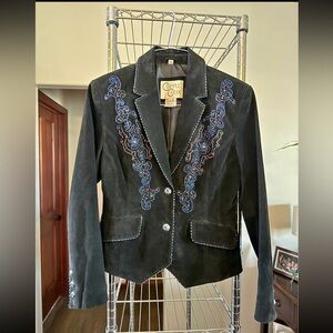 Cripple Creek Black Embroidered Women's Blazer